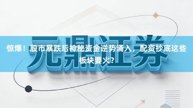 惊爆！股市暴跌后神秘资金逆势涌入，配资抄底这些板块要火？