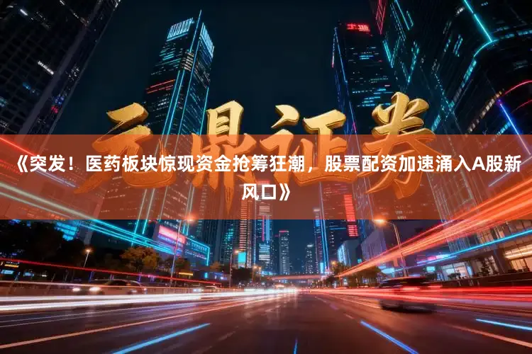 《突发！医药板块惊现资金抢筹狂潮，股票配资加速涌入A股新风口》