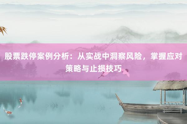 股票跌停案例分析：从实战中洞察风险，掌握应对策略与止损技巧