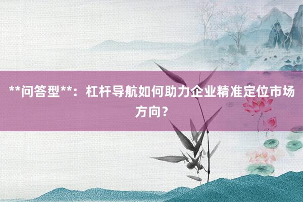 **问答型**：杠杆导航如何助力企业精准定位市场方向？