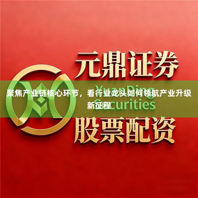 聚焦产业链核心环节,看行业龙头如何领航产业升级新征程