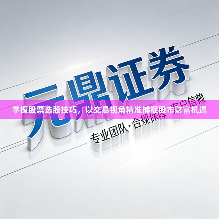 掌握股票选股技巧，以交易视角精准捕捉股市财富机遇