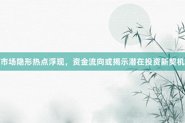 市场隐形热点浮现，资金流向或揭示潜在投资新契机